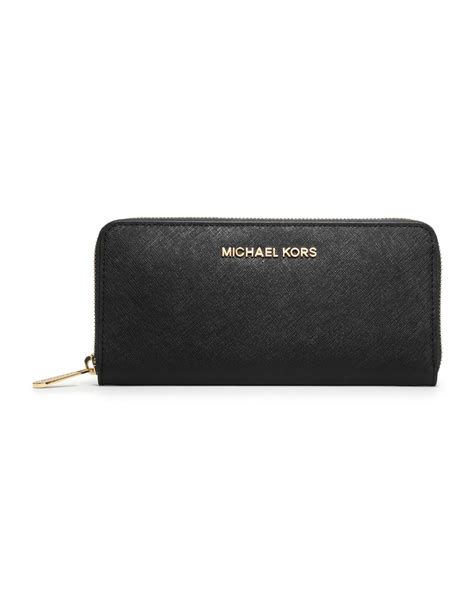 michael kors saffiano continental large black wallets|michael kors saffiano leather satchel.